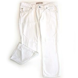 BIG STAR Rikki Low Rise White Jeans Capri Cropped